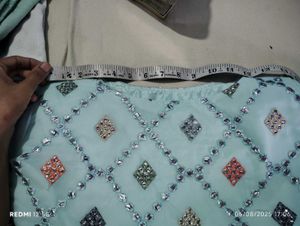 Light Blue Embellished Kurti