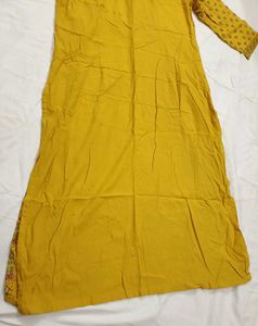 Elegant Yellow Printed Kurta