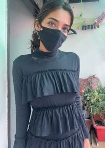 Elegant Black Ruffled Dress