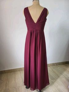 Burgundy Chiffon Gown