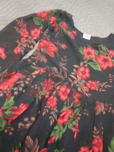 Anarkali With Print And Pant An Duppta