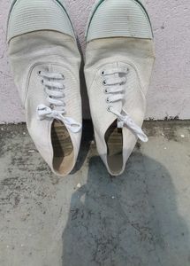 White Canvas School Sports Shoes