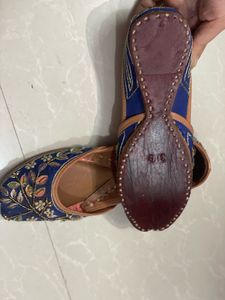 Dabka zardosi punjabi Jutti Flat Footwear Heel