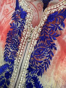 Georgette Printed Embroidered Kurti