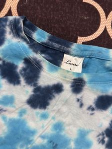 Tie N Dye Blue Crop Top