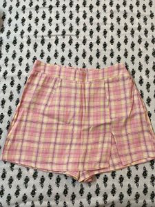 Pink Plaid Skort