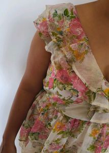 Floral Backless Dress