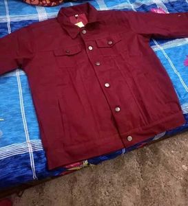 Marroon Denim Jacket For Mens