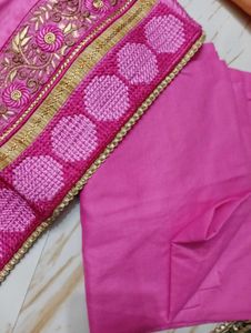 pink dress material