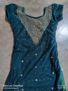 Velvet Green Kurti
