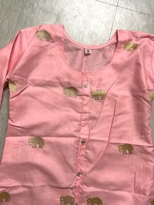 baby pink kurti