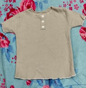 Cute Beige Short Top