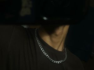 Silver Curb Chain Necklace