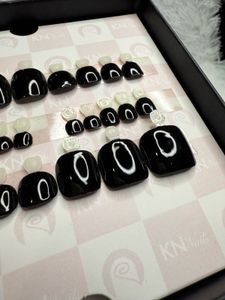 (Sale) Black Press On Nails 4 Ur Toes- Leg