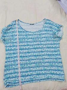 Striped Green And  Blue T-Shirt