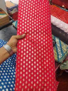 Fancy Chanderi Fabric With Work