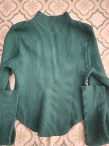 Green Turtleneck Sweater
