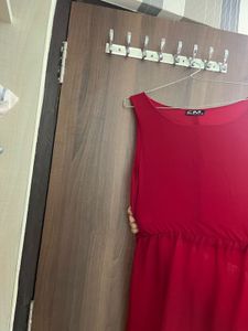 Red Sleeveless Dress
