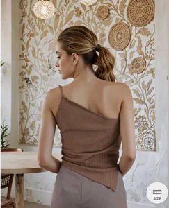 SHEIN Fitted One Shoulder Strap Textured Handkerch