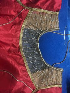 Red Embellished Blouse