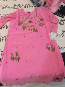 Pink Embroidered Salwar Kameez Suit