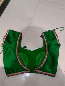 Green Readymade Saree Blouse