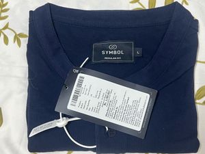 Symbol Peacot Blue Polo Shirt - Size L