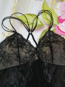 (1111)Black Lace Bodysuit