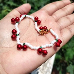 Cherry Beaded Bracelet