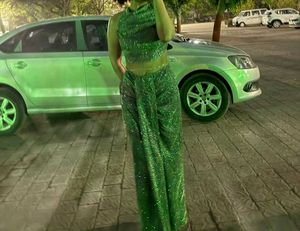 shimmer cord-set for women crop top and skir