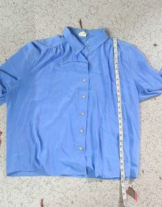 Vintage Blue Button-Up Shirt