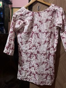 Floral Print Short Kurti