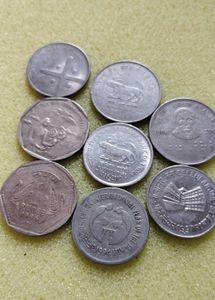 Vintage Indian Coin Collection 8 Pcs Set.