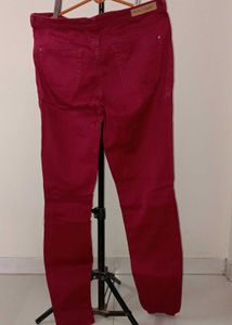 Burgundy Denim Pants