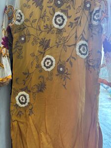 Yellow Embroidered Kurta