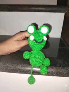 Crochet Frog Keychain for Bags &amp; Keys