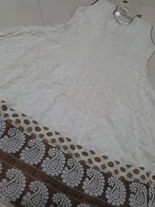 White Anarkali Kurta