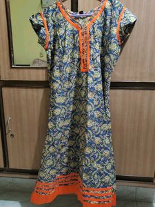 Floral Print Cotton Kurta
