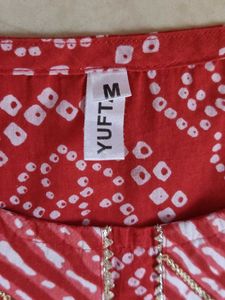 Bandhani Print &#34;Yufta&#34; Cotton Kurta Set