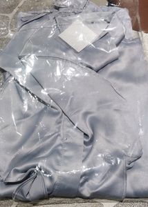 New ZARA SATIN RUFFLE SHIRT