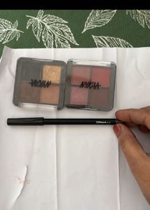 Mac Brown Kajal & Nykaa Eyeshadows