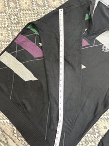 Argyle Patterned Knit Sweater