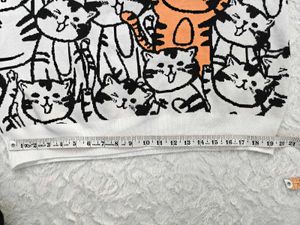 SHEIN Cute Cat Print SWEATSHIRT