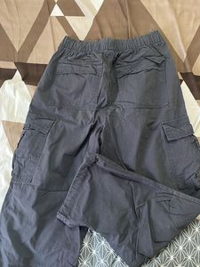Six Pocket Baggy Charcoal Cargo Pants