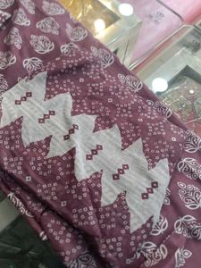Mauve Printed Kurti Set (Minor Issue)
