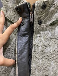 Designer Jacket With Zipper And Titch Buttons