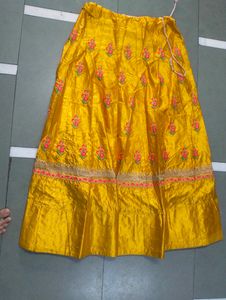 Yallow Lehnga Choli And Banarsi Dupatta
