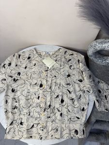 Patterned Button-Up Shirt