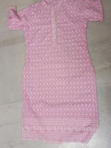 Pink Chickenkari Kurta