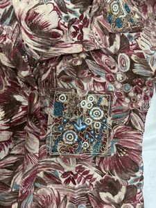 Floral Heavy Work Kurti &amp; Palazzo Set